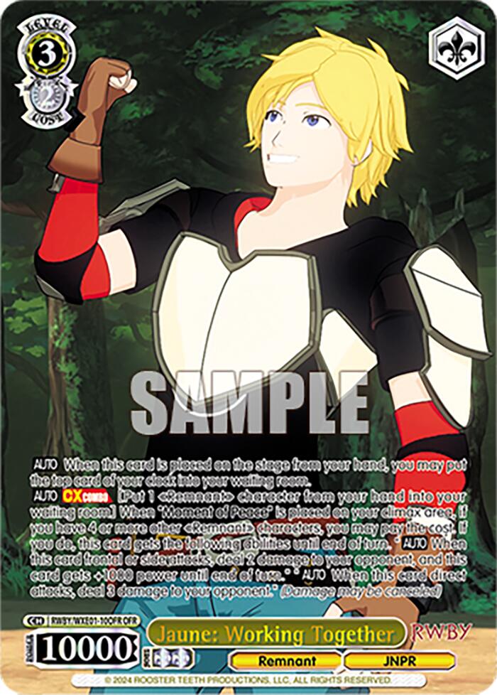 Jaune: Working Together (RWBY/WXE01-10OFR OFR) [RWBY: Premium Booster] | Cracking-Singles