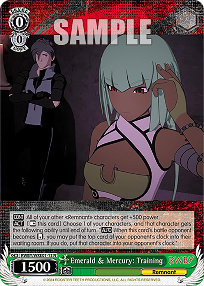 Emerald & Mercury: Training (RWBY/WXE01-13 N) [RWBY: Premium Booster] | Cracking-Singles