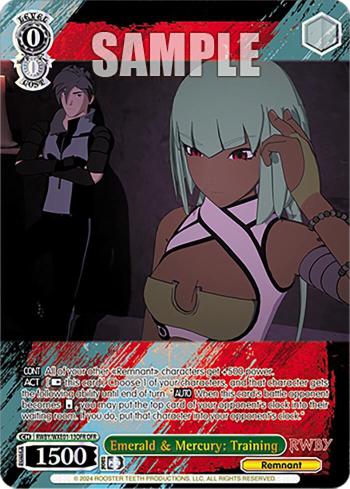 Emerald & Mercury: Training (RWBY/WXE01-13OFR OFR) [RWBY: Premium Booster] | Cracking-Singles