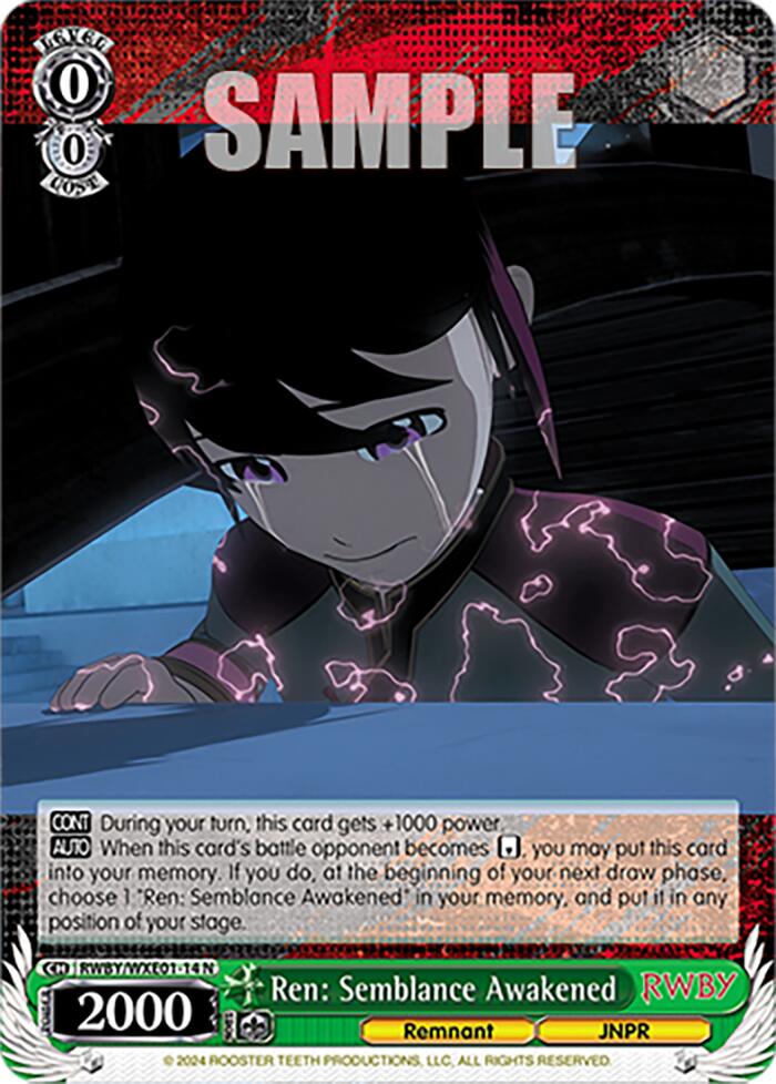 Ren: Semblance Awakened (RWBY/WXE01-14 N) [RWBY: Premium Booster] | Cracking-Singles