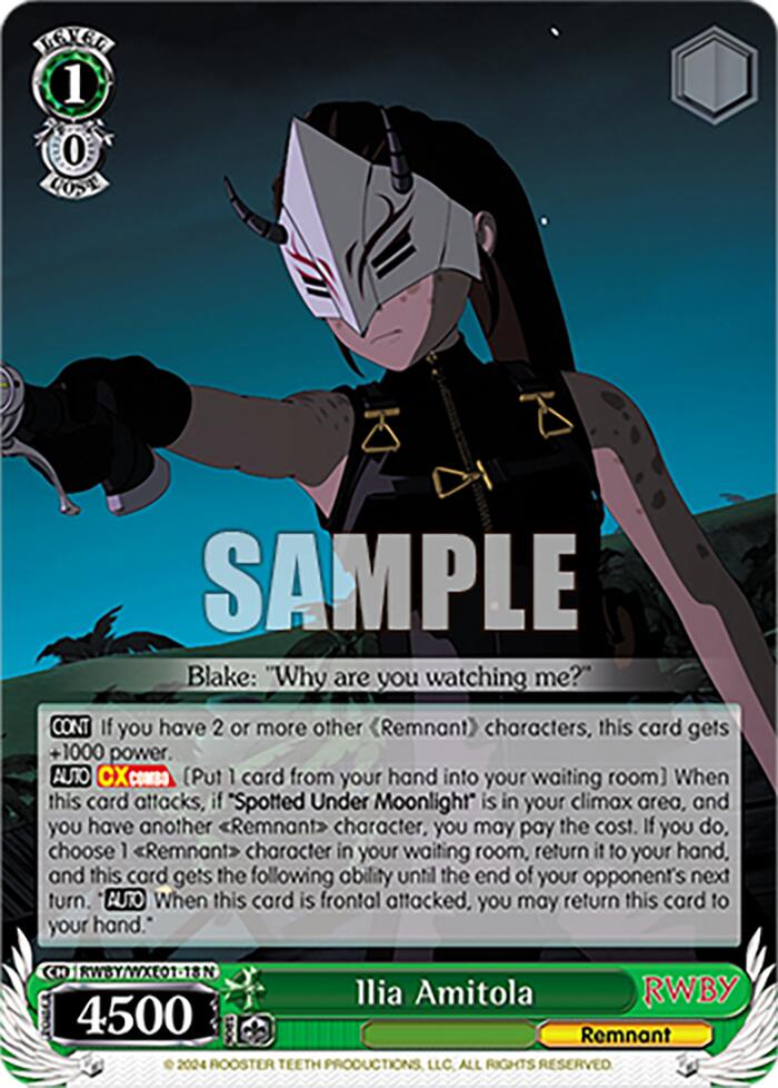 Ilia Amitola (RWBY/WXE01-18 N) [RWBY: Premium Booster] | Cracking-Singles