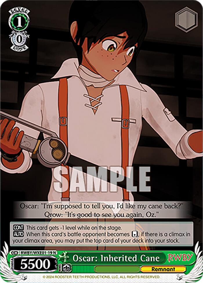 Oscar: Inherited Cane (RWBY/WXE01-19 N) [RWBY: Premium Booster] | Cracking-Singles