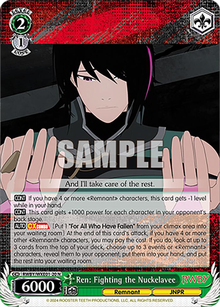Ren: Fighting the Nuckelavee (RWBY/WXE01-20 N) [RWBY: Premium Booster] | Cracking-Singles