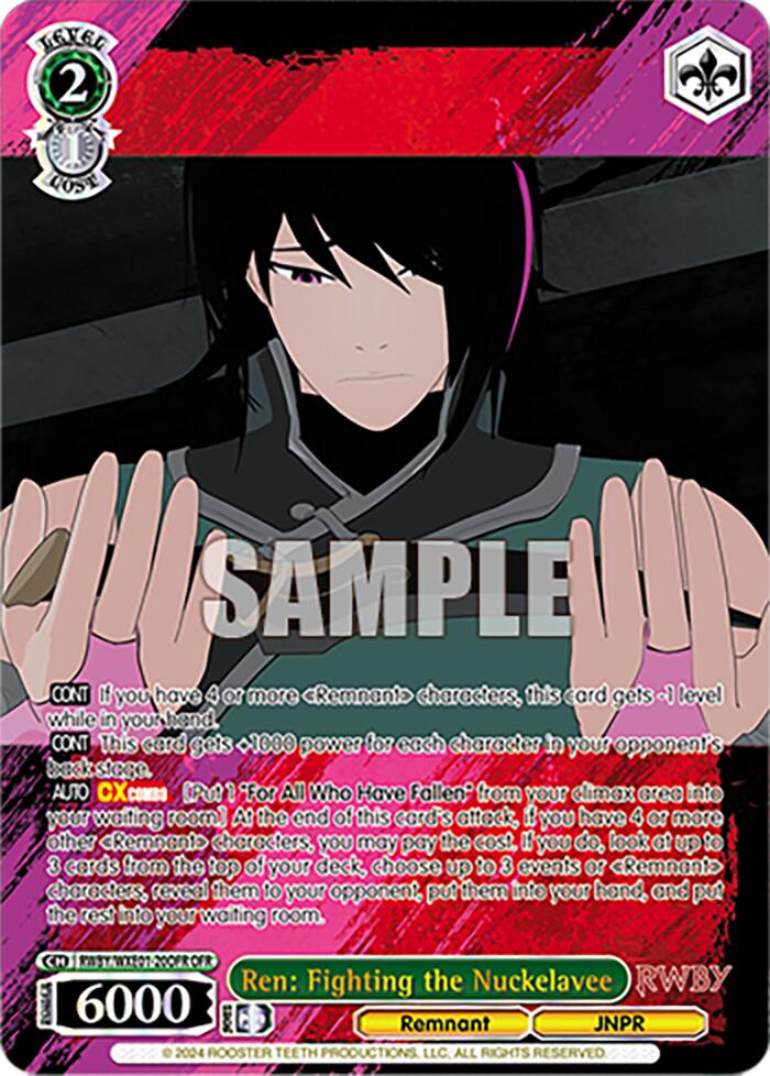 Ren: Fighting the Nuckelavee (RWBY/WXE01-20OFR OFR) [RWBY: Premium Booster] | Cracking-Singles