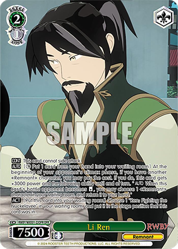 Li Ren (RWBY/WXE01-22OFR OFR) [RWBY: Premium Booster] | Cracking-Singles