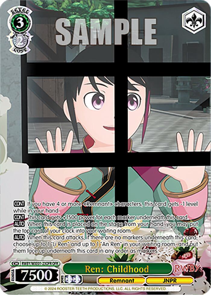 Ren: Childhood (RWBY/WXE01-23OFR OFR) [RWBY: Premium Booster] | Cracking-Singles