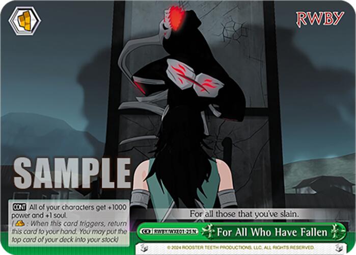 For All Who Have Fallen (RWBY/WXE01-25 N) [RWBY: Premium Booster] | Cracking-Singles