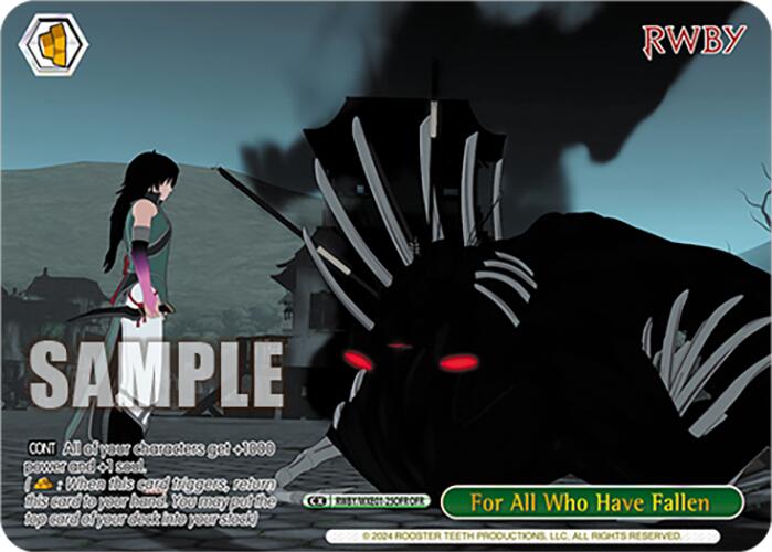 For All Who Have Fallen (RWBY/WXE01-25OFR OFR) [RWBY: Premium Booster] | Cracking-Singles