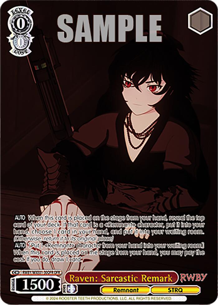 Raven: Sarcastic Remark (RWBY/WXE01-30OFR OFR) [RWBY: Premium Booster] | Cracking-Singles