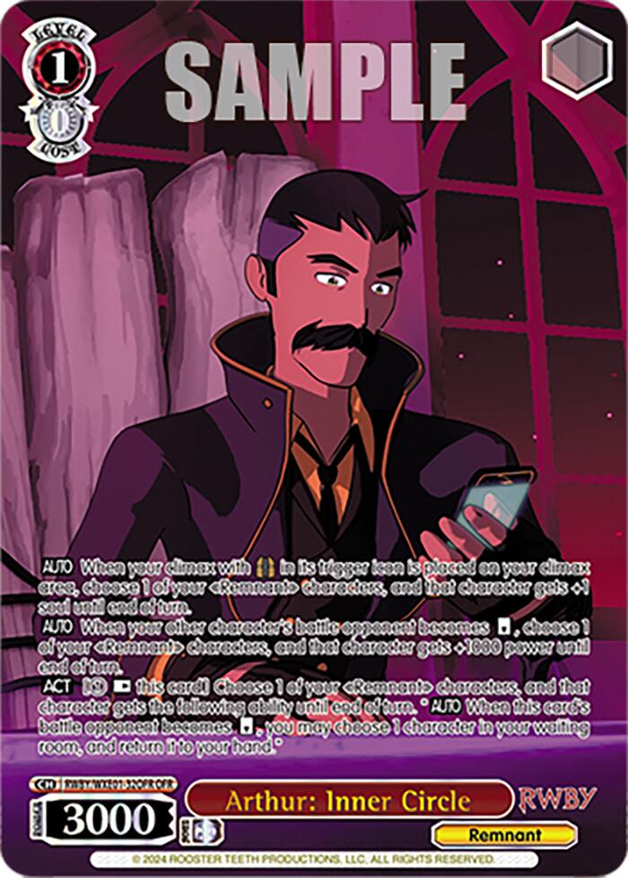 Arthur: Inner Circle (RWBY/WXE01-32OFR OFR) [RWBY: Premium Booster] | Cracking-Singles
