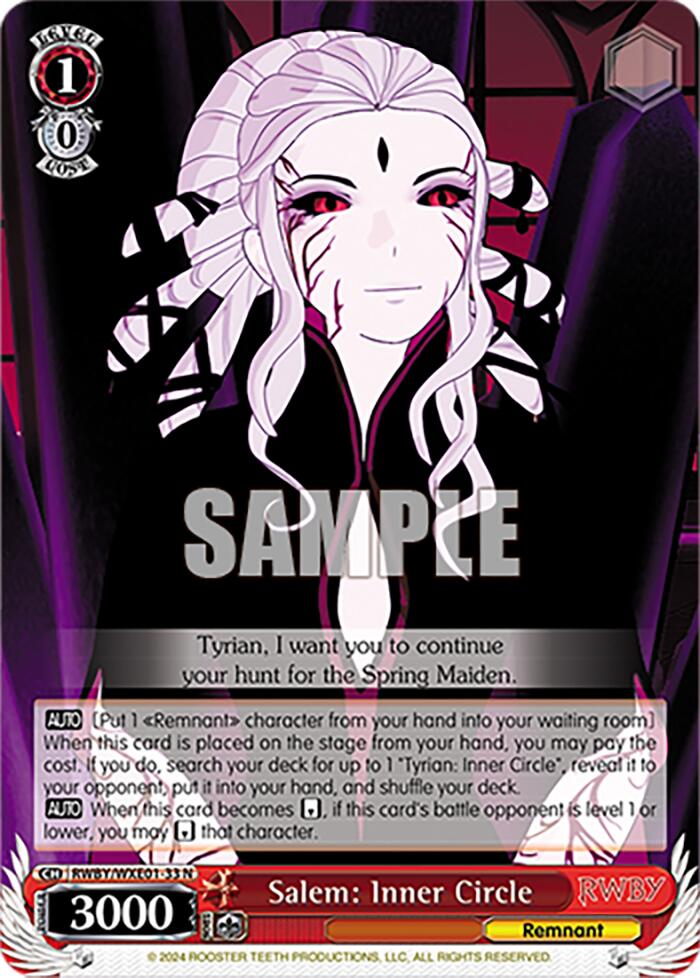 Salem: Inner Circle (RWBY/WXE01-33 N) [RWBY: Premium Booster] | Cracking-Singles