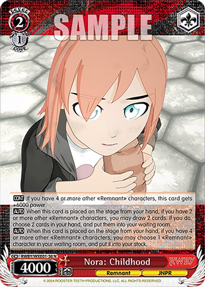 Nora: Childhood (RWBY/WXE01-36 N) [RWBY: Premium Booster] | Cracking-Singles