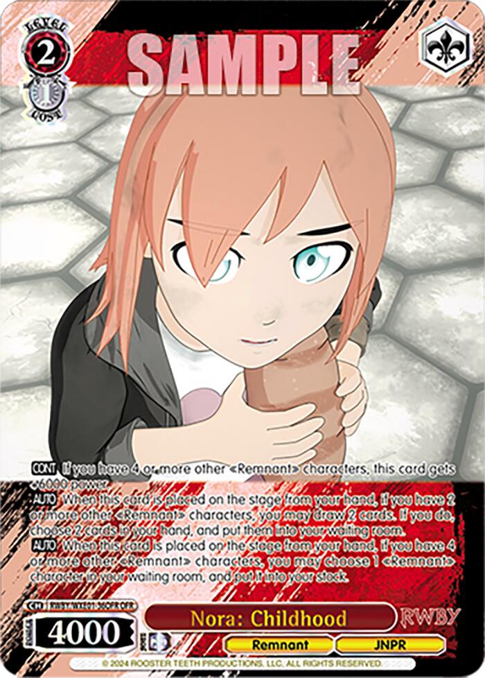 Nora: Childhood (RWBY/WXE01-36OFR OFR) [RWBY: Premium Booster] | Cracking-Singles