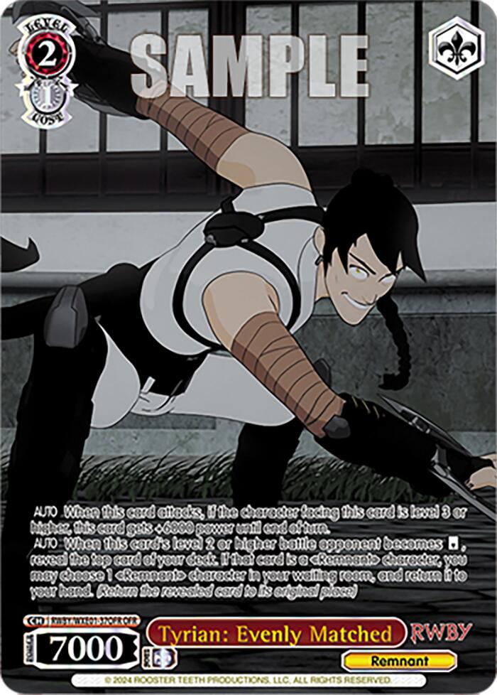 Tyrian: Evenly Matched (RWBY/WXE01-37OFR OFR) [RWBY: Premium Booster] | Cracking-Singles