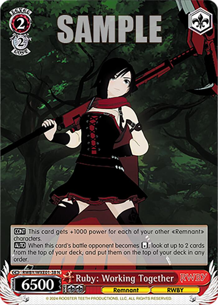 Ruby: Working Together (RWBY/WXE01-38 N) [RWBY: Premium Booster] | Cracking-Singles