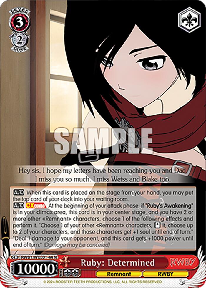 Ruby: Determined (RWBY/WXE01-44 N) [RWBY: Premium Booster] | Cracking-Singles