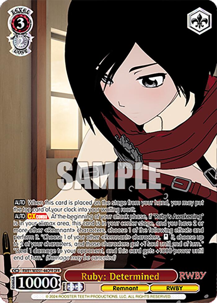 Ruby: Determined (RWBY/WXE01-44OFR OFR) [RWBY: Premium Booster] | Cracking-Singles