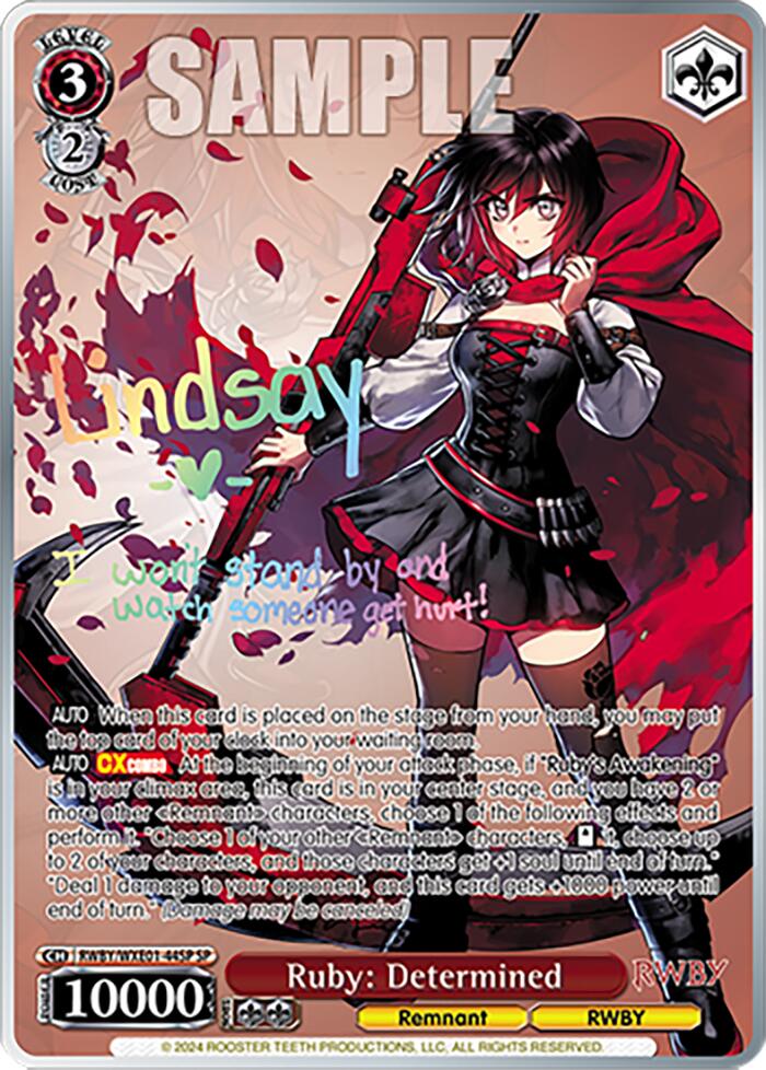 Ruby: Determined (RWBY/WXE01-44SP SP) [RWBY: Premium Booster] | Cracking-Singles