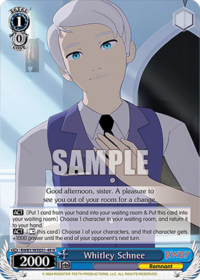 Whitley Schnee (RWBY/WXE01-49 N) [RWBY: Premium Booster] | Cracking-Singles