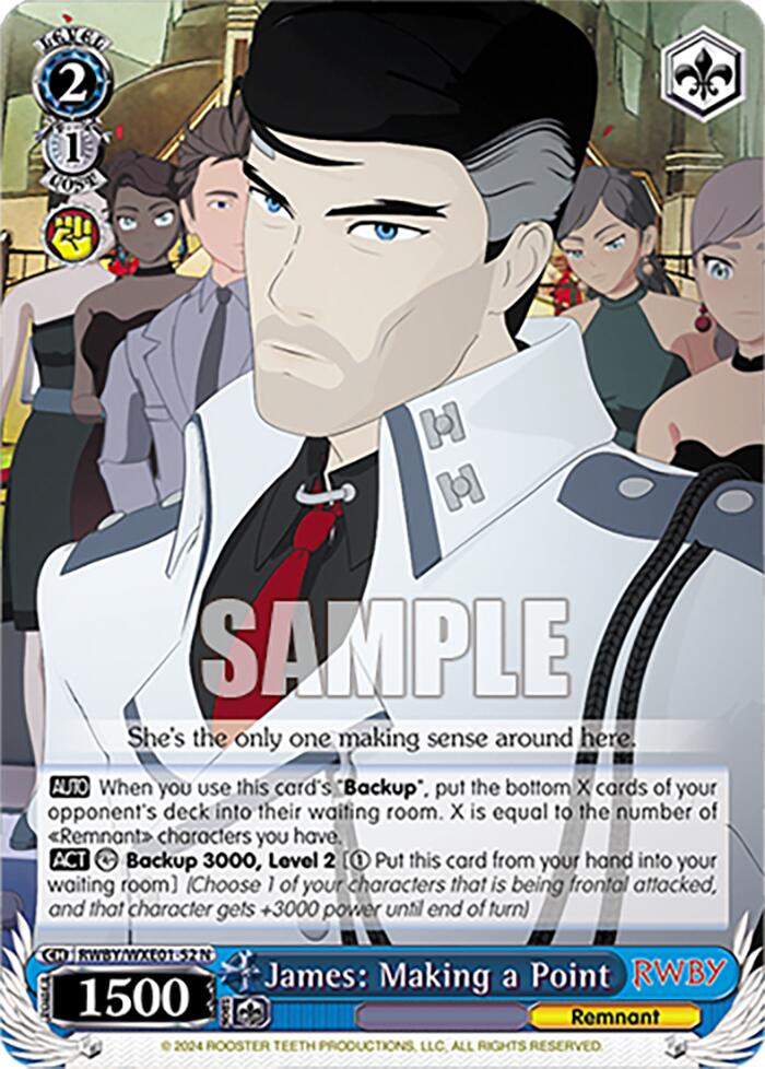 James: Making a Point (RWBY/WXE01-52 N) [RWBY: Premium Booster] | Cracking-Singles