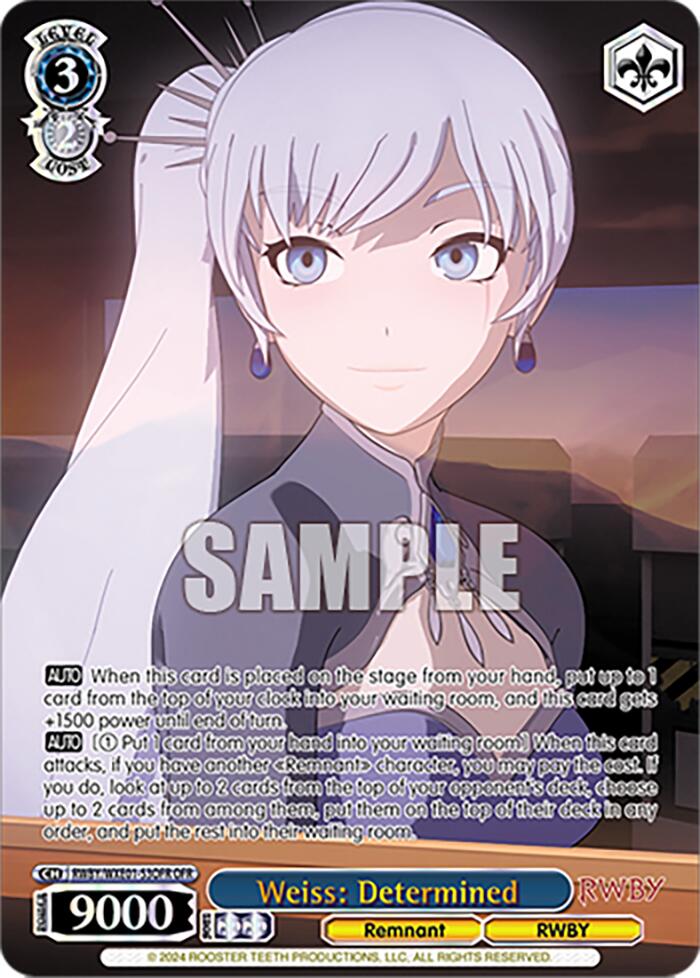 Weiss: Determined (RWBY/WXE01-53OFR OFR) [RWBY: Premium Booster] | Cracking-Singles