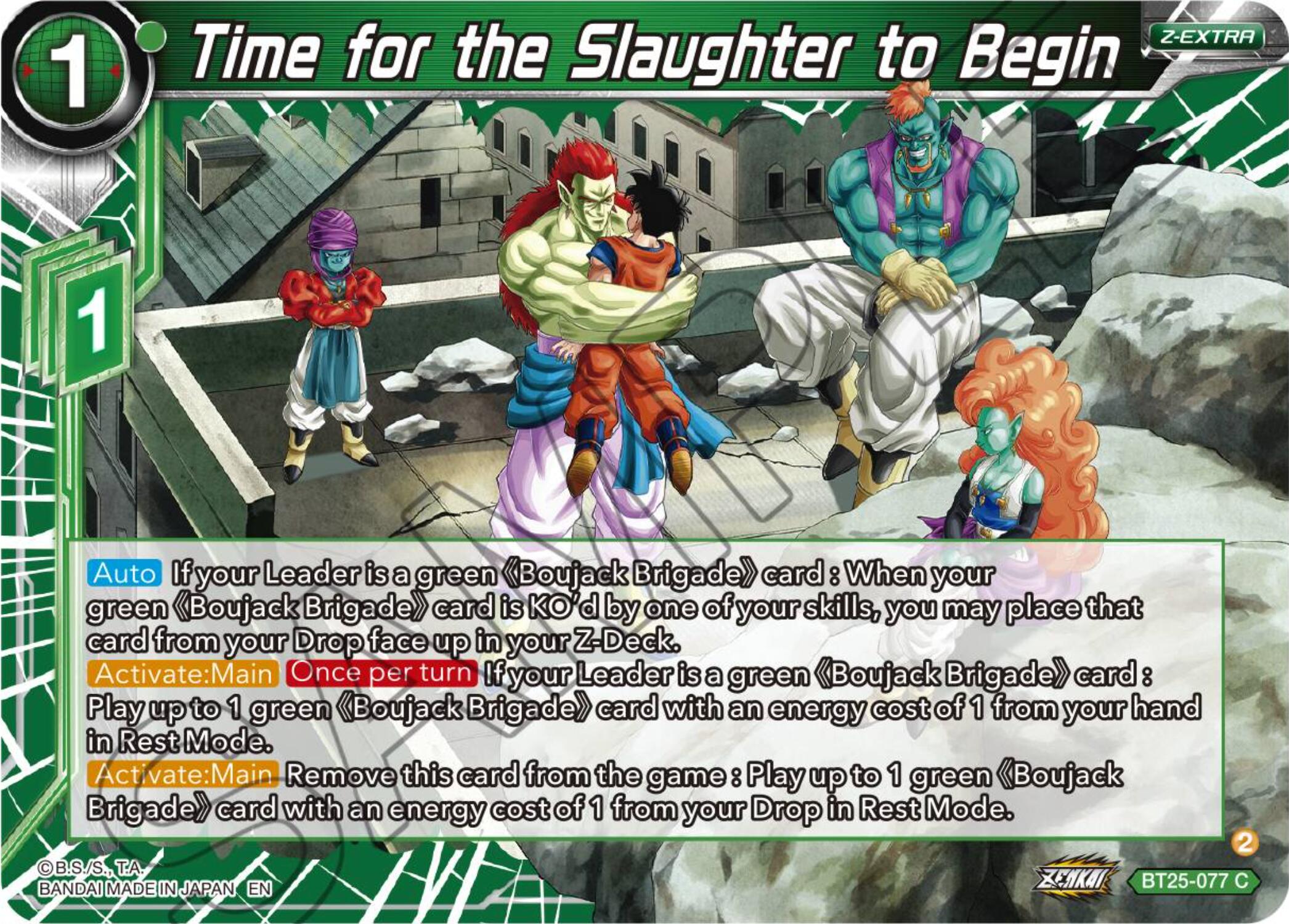 Time for the Slaughter to Begin (BT25-077) [Legend of the Dragon Balls] | Cracking-Singles
