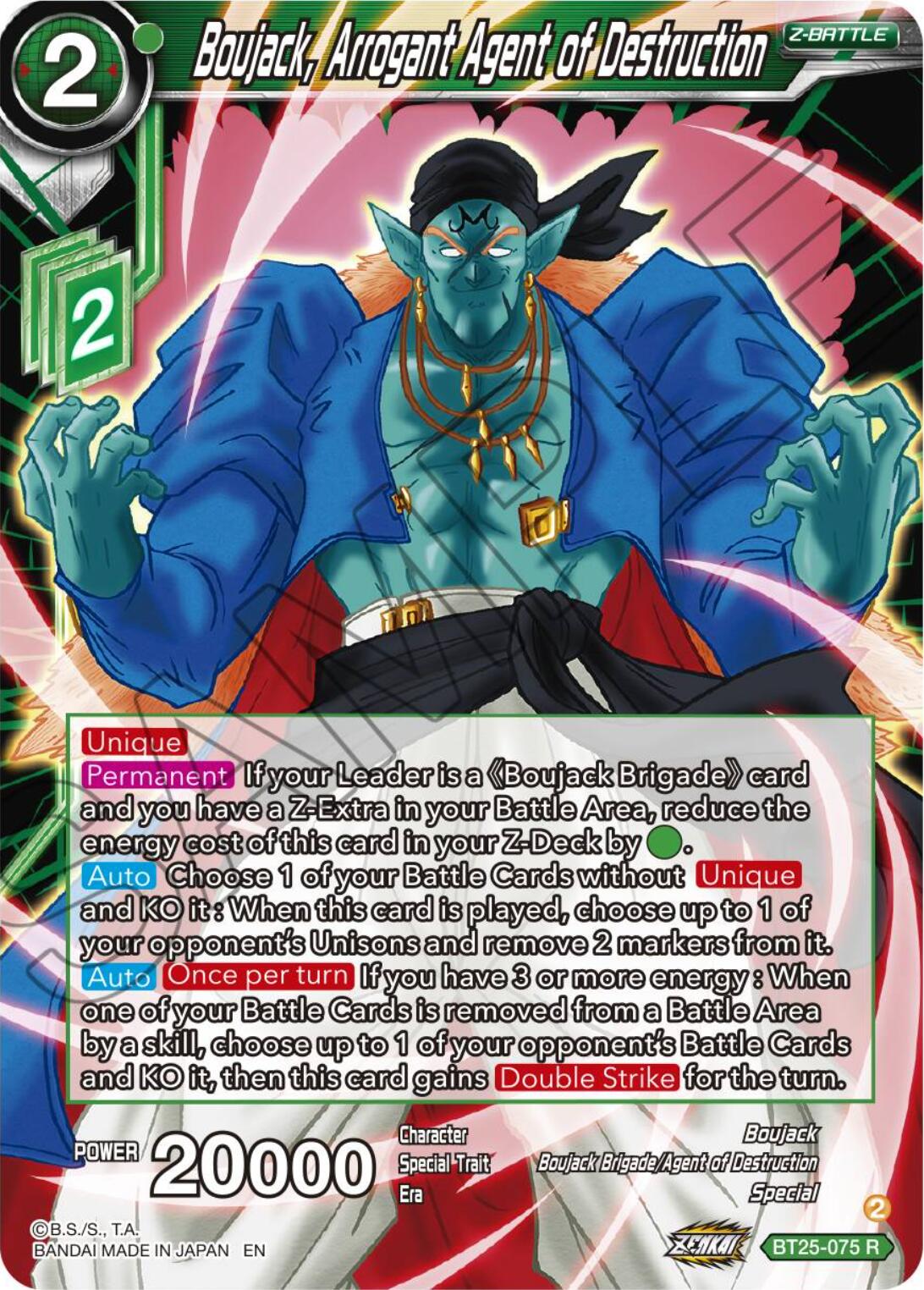 Boujack, Arrogant Agent of Destruction (BT25-075) [Legend of the Dragon Balls] | Cracking-Singles