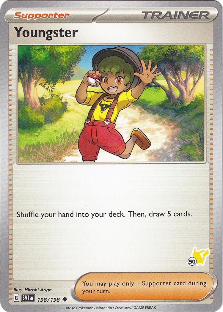 Youngster (198/198) (Pikachu Stamp #50) [Battle Academy 2024] | Cracking-Singles