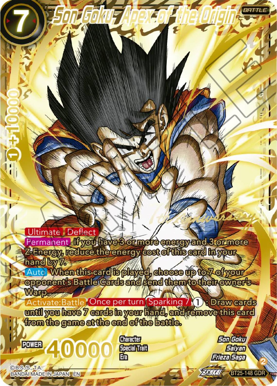 Son Goku, Apex of the Origin (GDR) (BT25-148) [Legend of the Dragon Balls] | Cracking-Singles