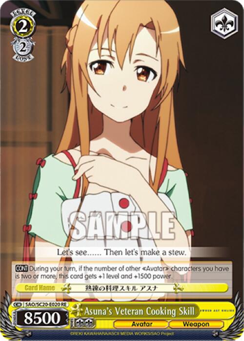 Asuna's Veteran Cooking Skill [Sword Art Online Chronicle Set] | Cracking-Singles