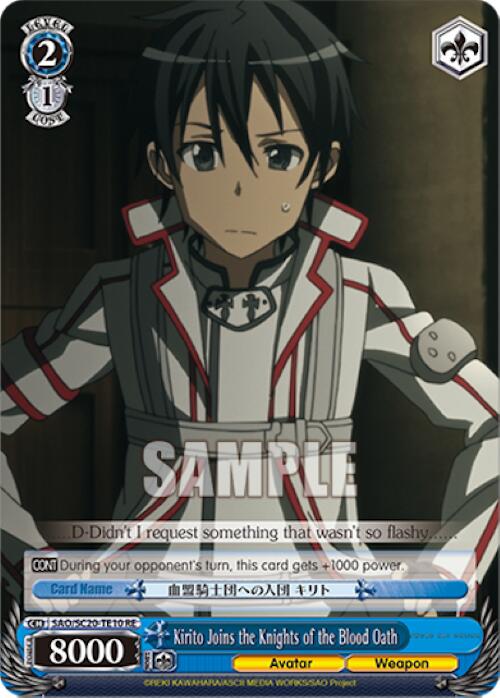 Kirito Joins the Knights of the Blood Oath (TD) [Sword Art Online Chronicle Set] | Cracking-Singles