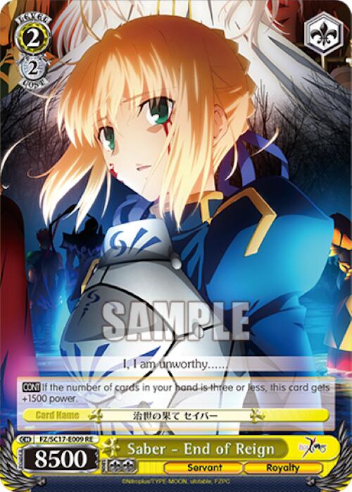 Saber - End of Reign [Fate/Zero Chronicle Set] | Cracking-Singles