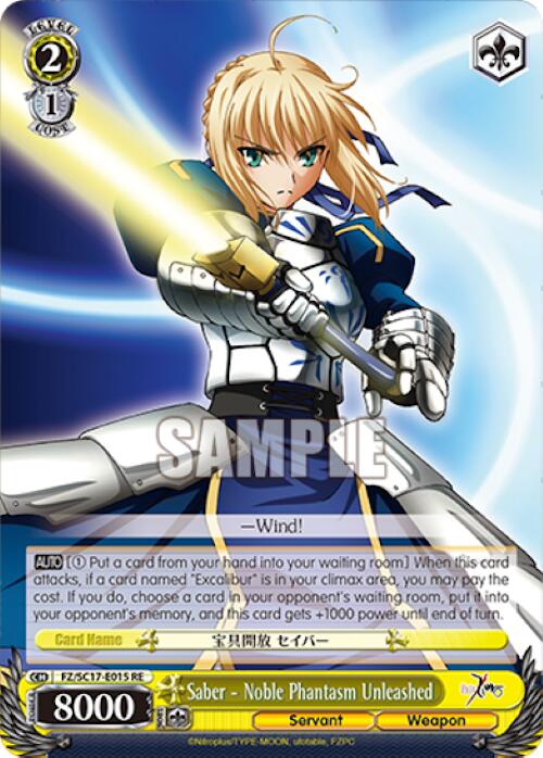 Saber - Noble Phantasm Unleashed [Fate/Zero Chronicle Set] | Cracking-Singles