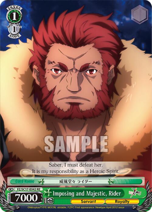Imposing and Majestic, Rider [Fate/Zero Chronicle Set] | Cracking-Singles