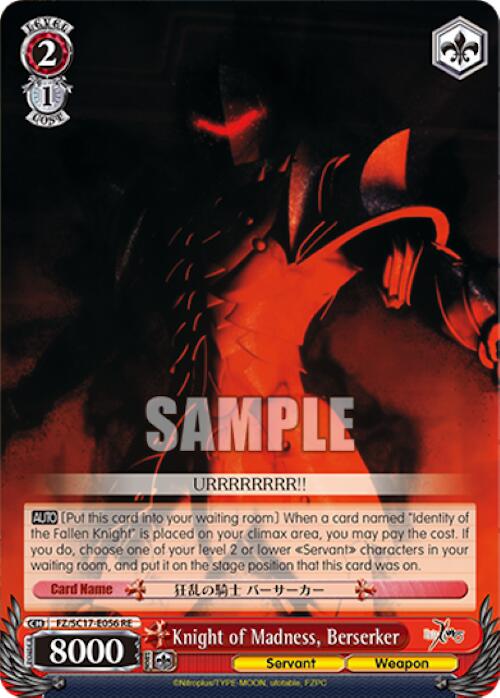 Knight of Madness, Berserker [Fate/Zero Chronicle Set] | Cracking-Singles
