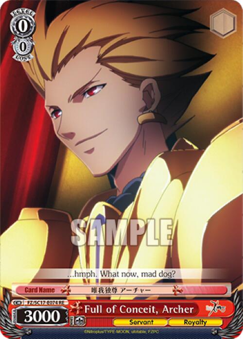 Full of Conceit, Archer [Fate/Zero Chronicle Set] | Cracking-Singles