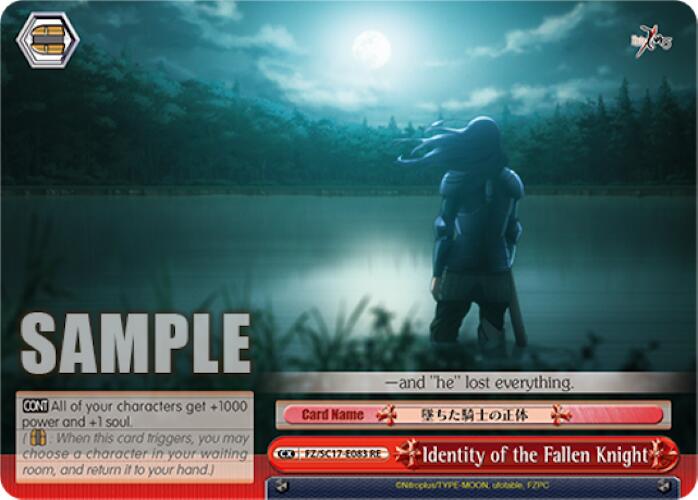 Identity of the Fallen Knight [Fate/Zero Chronicle Set] | Cracking-Singles