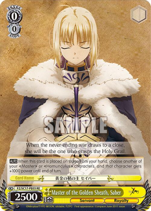 Master of the Golden Sheath, Saber [Fate/Zero Chronicle Set] | Cracking-Singles