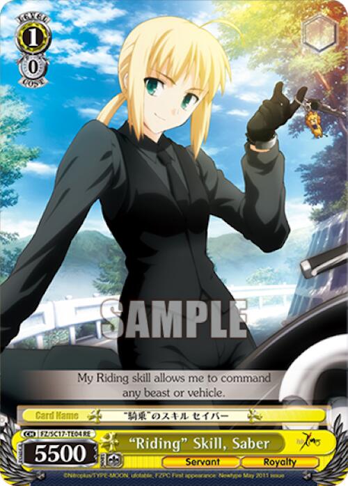 Riding Skill, Saber (TD) [Fate/Zero Chronicle Set] | Cracking-Singles