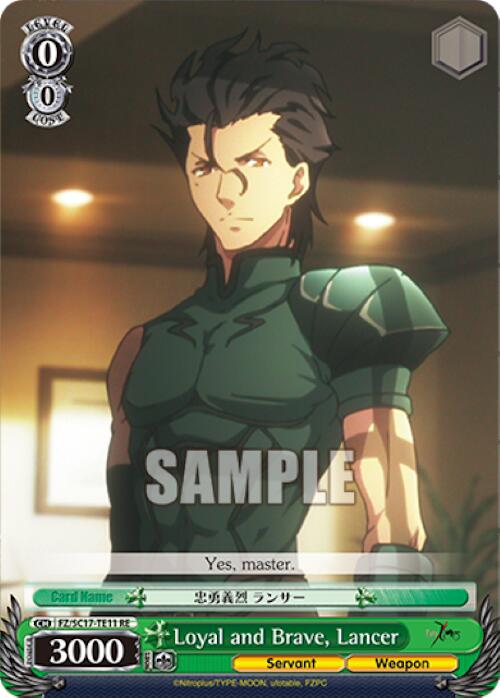 Loyal and Brave, Lancer (TD) [Fate/Zero Chronicle Set] | Cracking-Singles