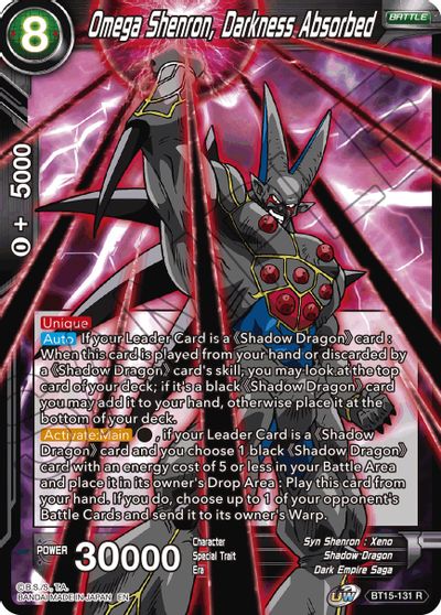 Omega Shenron, Darkness Absorbed (BT15-131) [Saiyan Showdown] | Cracking-Singles