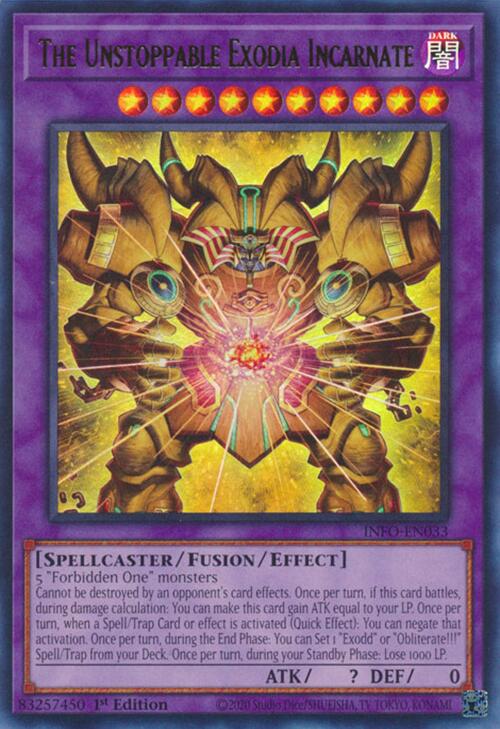 The Unstoppable Exodia Incarnate [INFO-EN033] Ultra Rare | Cracking-Singles