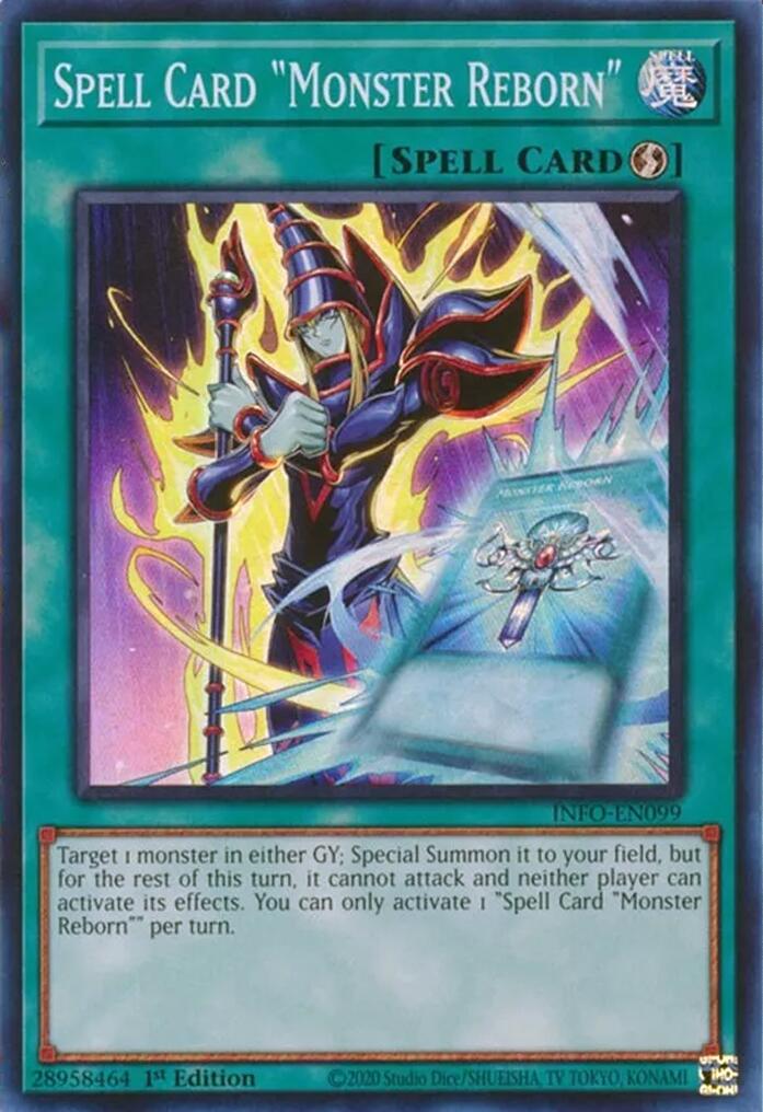 Spell Card "Monster Reborn" [INFO-EN099] Super Rare | Cracking-Singles