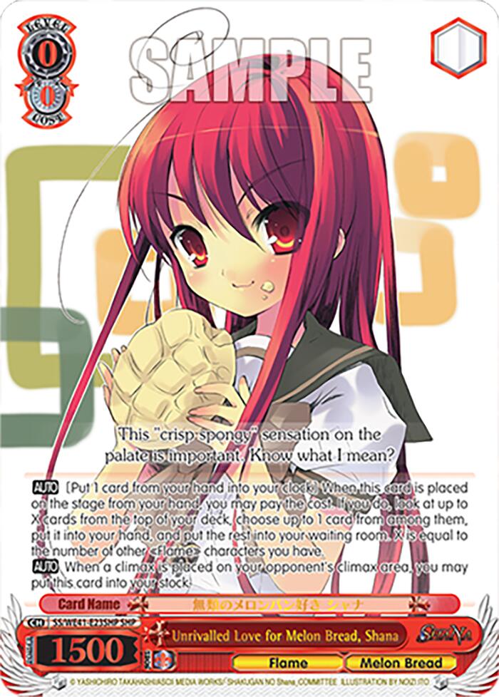 Unrivalled Love for Melon Bread, Shana (SHP) [Shakugan no Shana Premium Booster] | Cracking-Singles