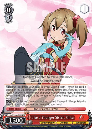 Like a Younger Sister, Silica [Sword Art Online Animation 10th Anniversary] | Cracking-Singles