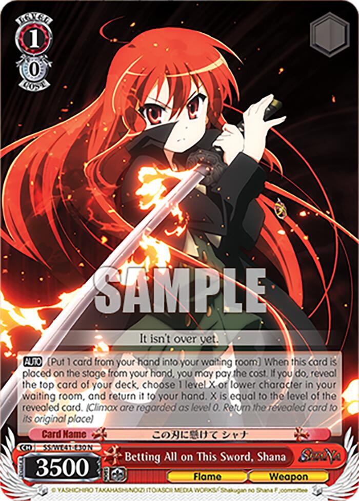 Betting All on This Sword, Shana [Shakugan no Shana Premium Booster] | Cracking-Singles