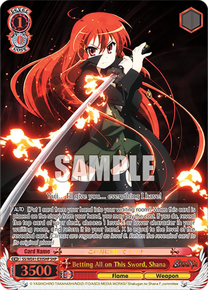 Betting All on This Sword, Shana (SHP) [Shakugan no Shana Premium Booster] | Cracking-Singles