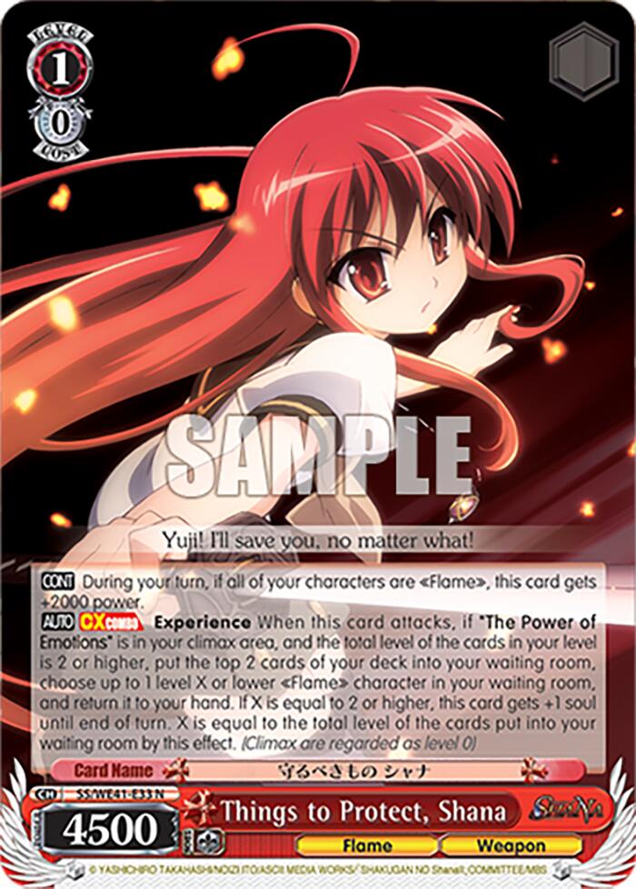 Things to Protect, Shana [Shakugan no Shana Premium Booster] | Cracking-Singles