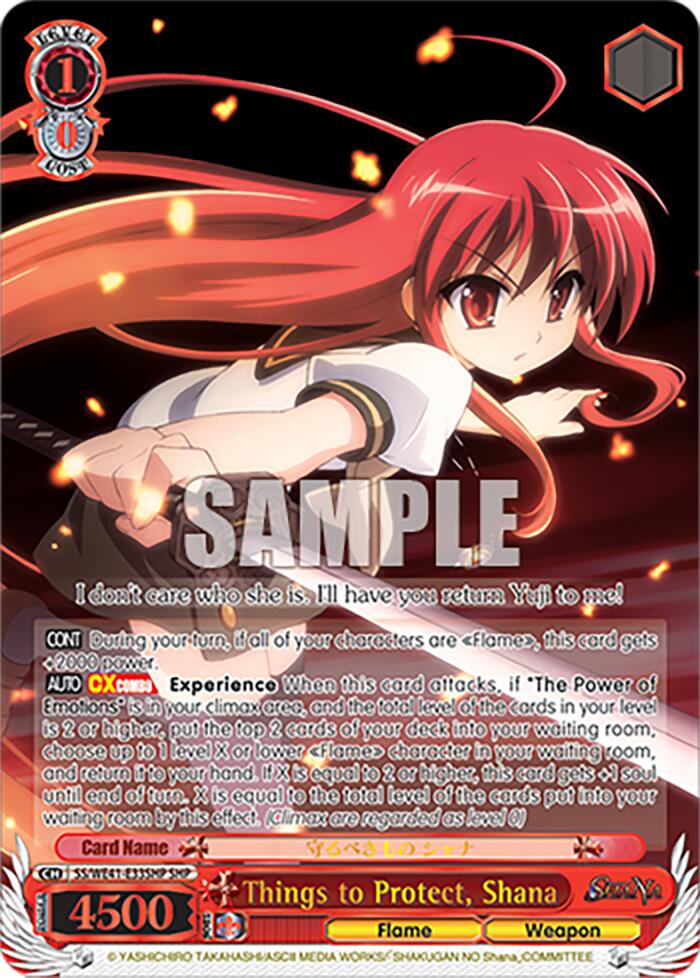 Things to Protect, Shana (SHP) [Shakugan no Shana Premium Booster] | Cracking-Singles