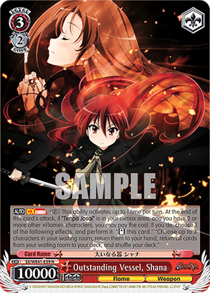 Outstanding Vessel, Shana [Shakugan no Shana Premium Booster] | Cracking-Singles